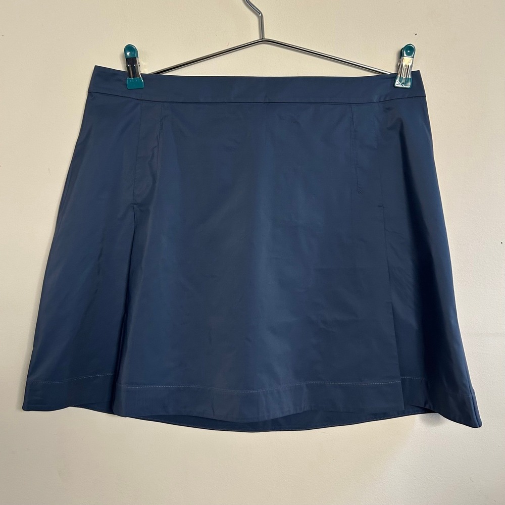 COS Tencel Lyocell‎ Blend A-Line Mini Skirt Blue Large NWT